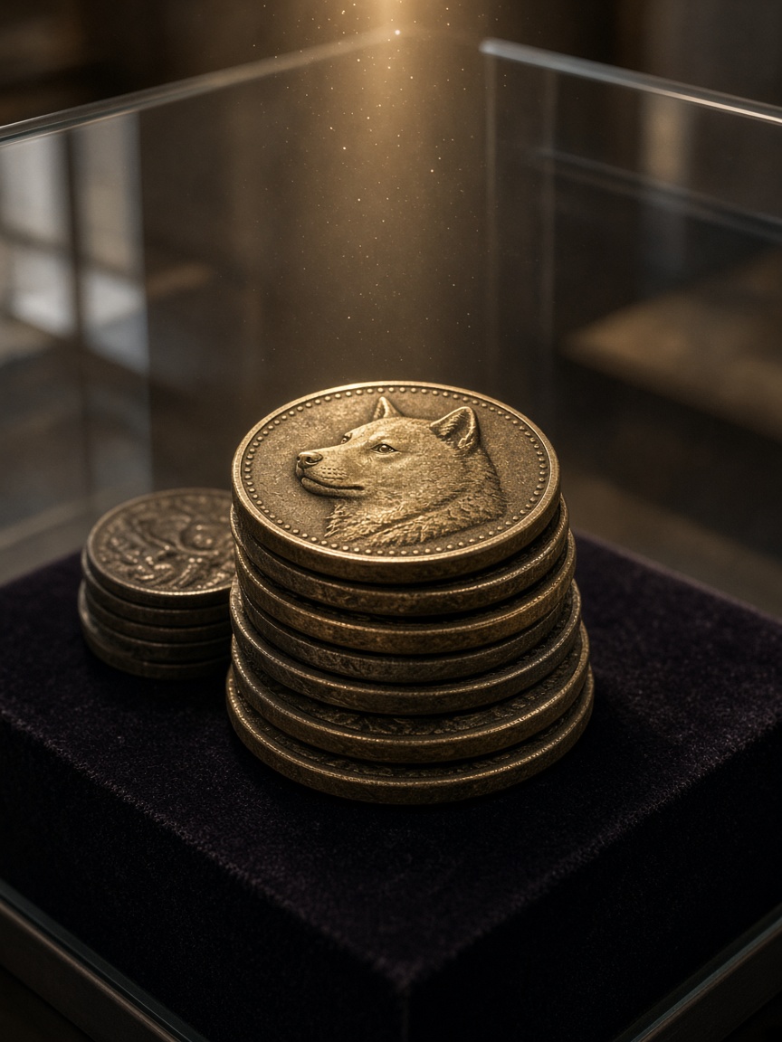 Coins as discrete objects in a case