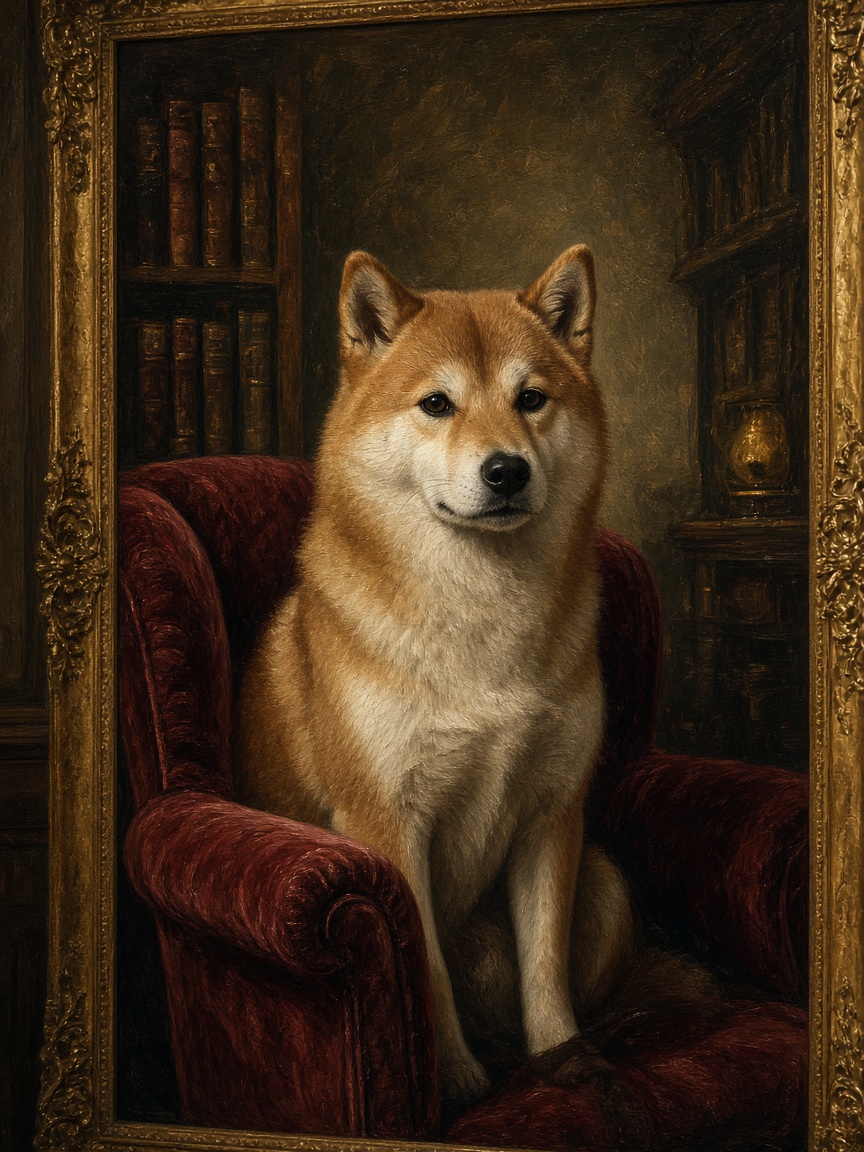 Editorial Shiba portrait, not a Labradoge
